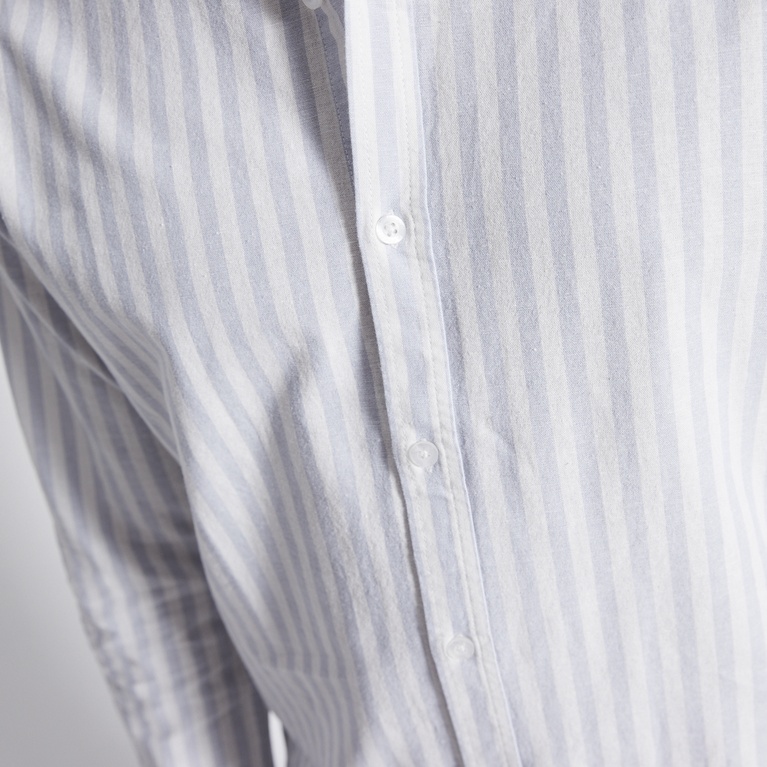 Linen blend shirt "Lucas Stripe" Light blue